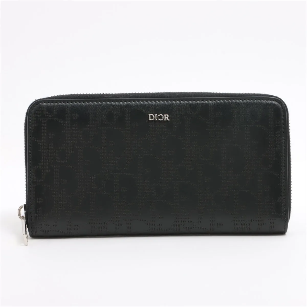 Dior  the Galaxy Leather Round  Wallet Black