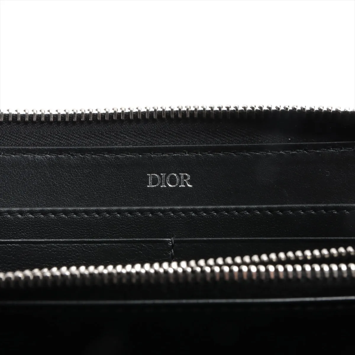 Dior  the Galaxy Leather Round  Wallet Black