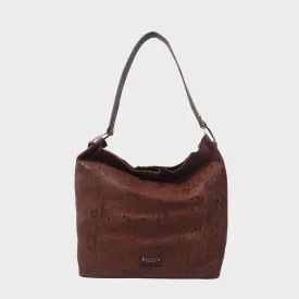 'Esme' Brown Python Snake Real Leather Slouchy Hobo Bag