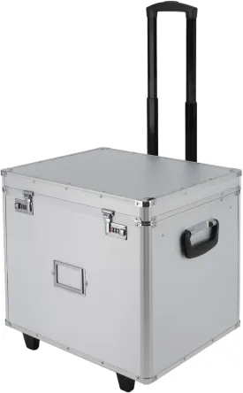 File Storage Box with Handle and Double Combination Locking Letter/Legal Size Mobile File Box,Portable File Box Lock Boxes for Personal Items, Cash & Briefcase,19.2'' x 15'' x 16''