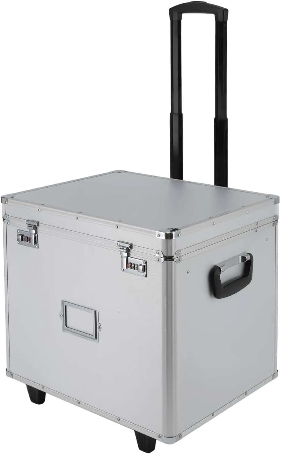 File Storage Box with Handle and Double Combination Locking Letter/Legal Size Mobile File Box,Portable File Box Lock Boxes for Personal Items, Cash & Briefcase,19.2'' x 15'' x 16''