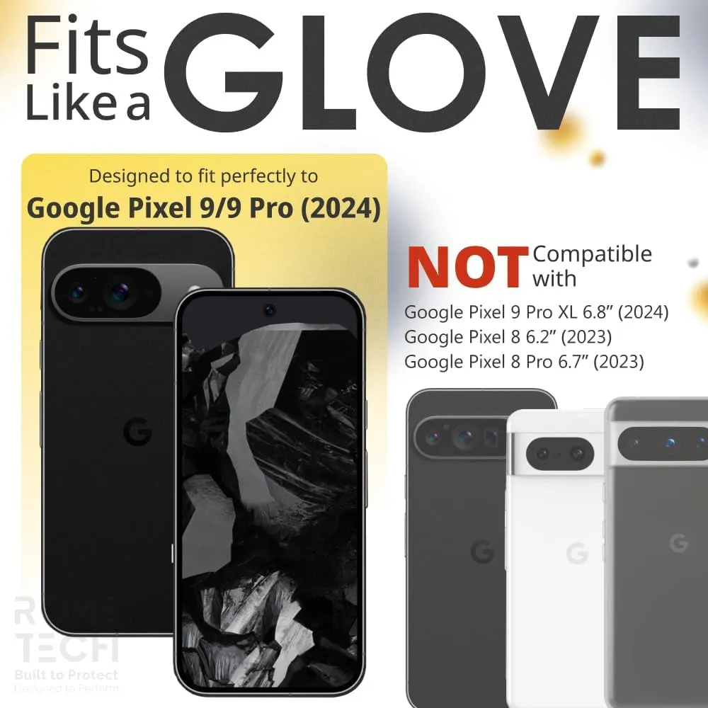 for Google Pixel 9 (G2YBB,GUR25,G1B60) /9 Pro (GR83Y,GEC77,GWVK6) Case with Belt Clip Holster & Kickstand, Screenless Protective Dual-Layer Shockproof Pixel 9 Case - Black & Blue