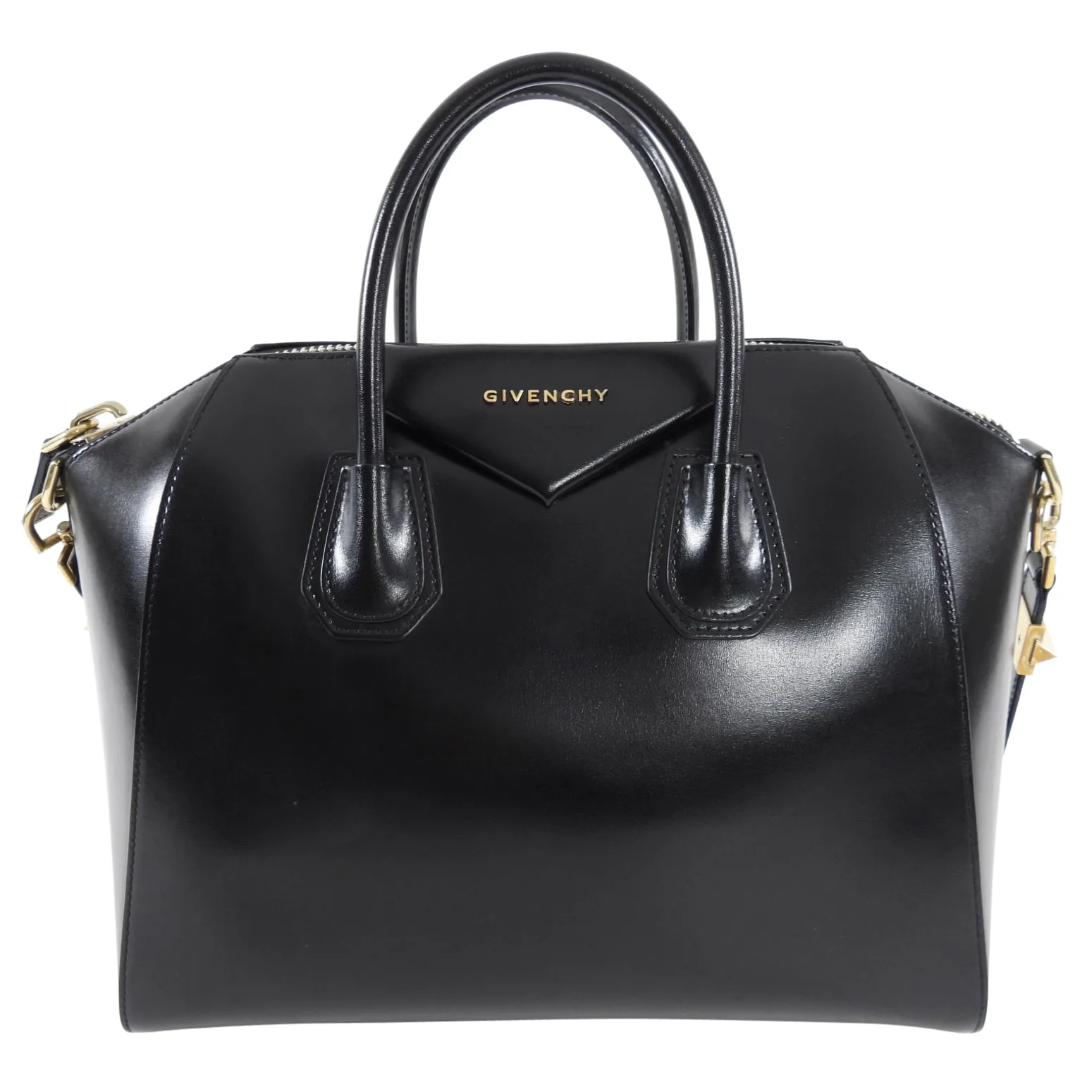Givenchy Antigona Medium Black Smooth Leather Bag