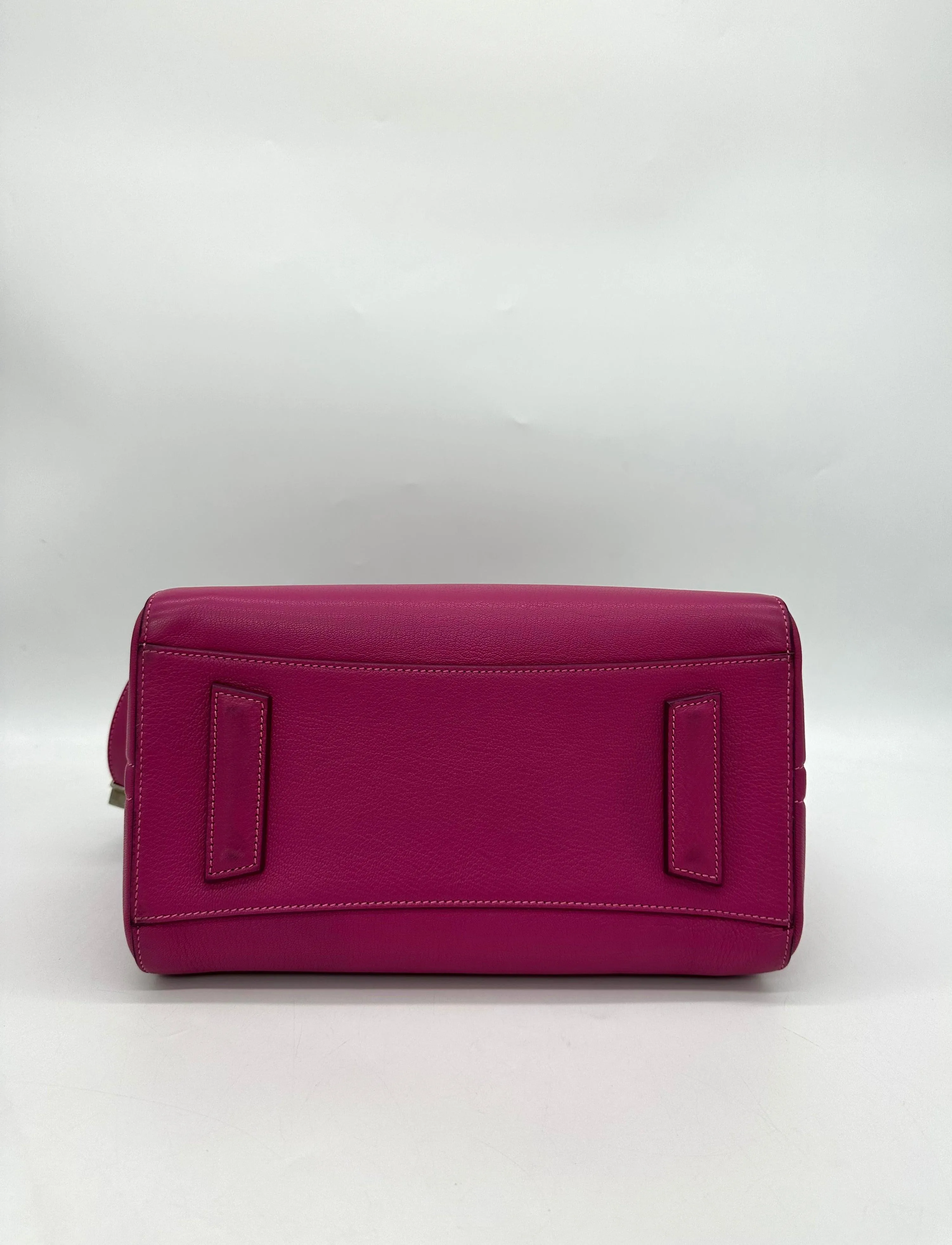 GIVENCHY Magenta Leather Small Antigona Satchel