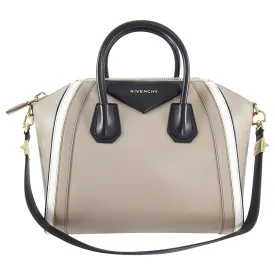 Givenchy Tricolor Antigona Large Bag - black, taupe, white