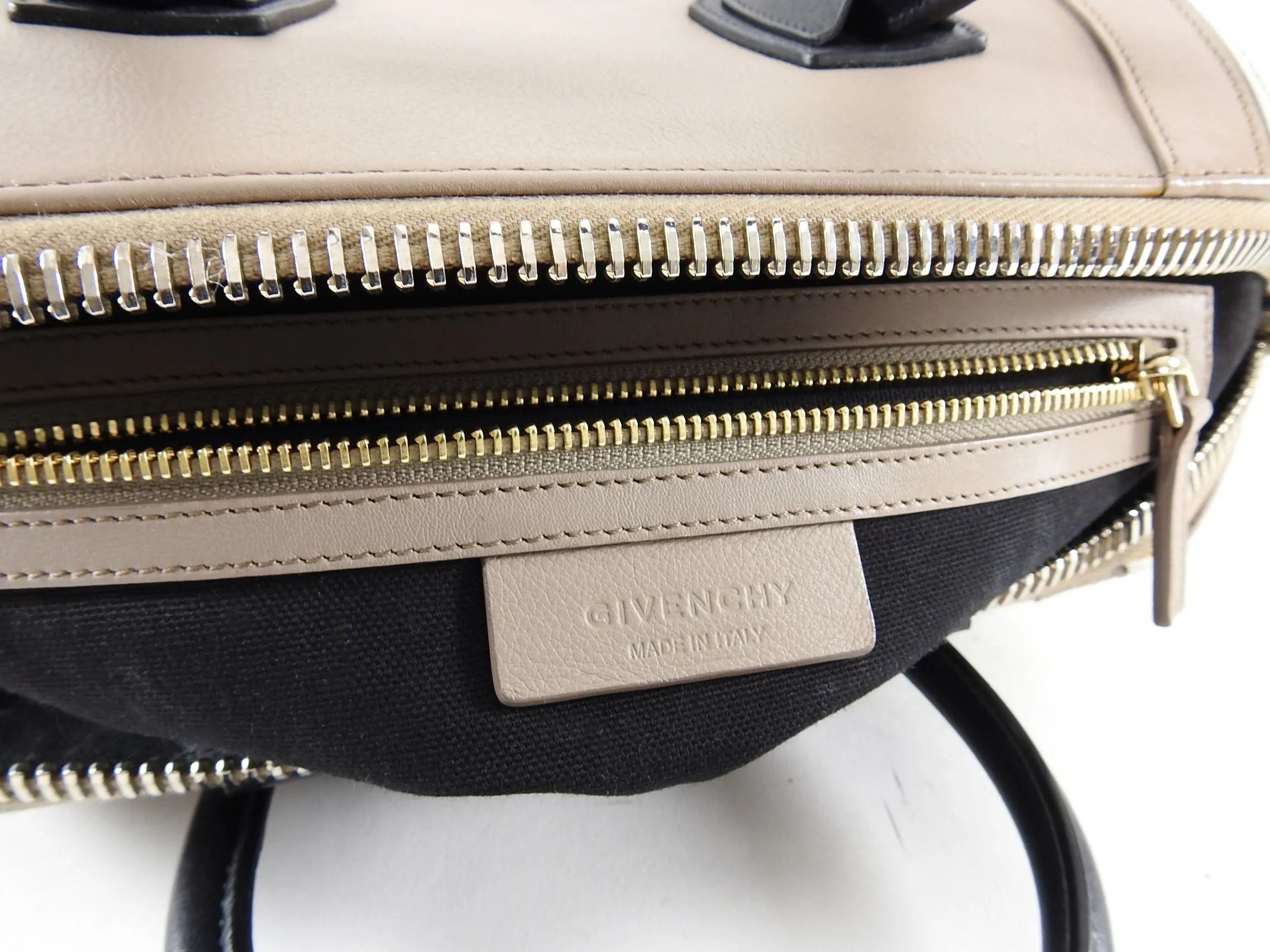 Givenchy Tricolor Antigona Large Bag - black, taupe, white