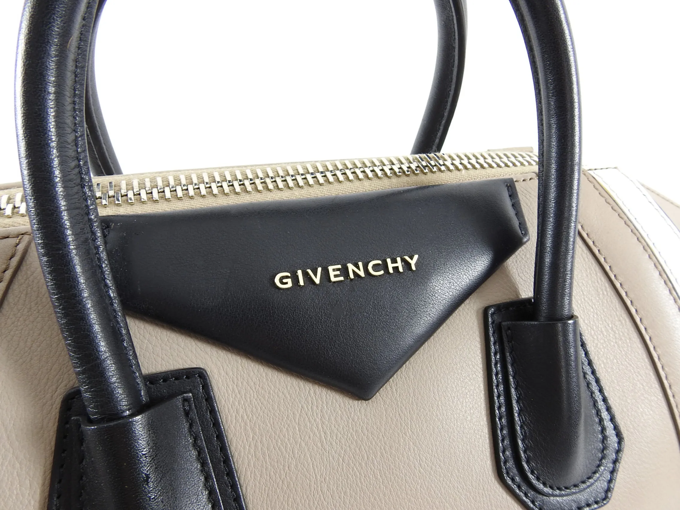 Givenchy Tricolor Antigona Large Bag - black, taupe, white
