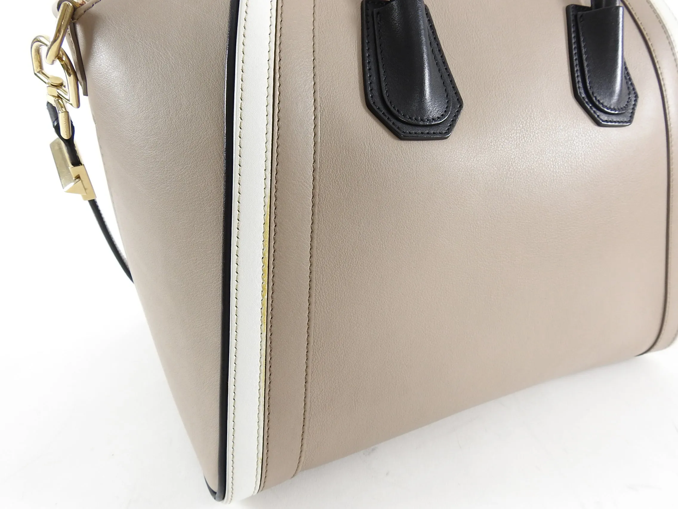 Givenchy Tricolor Antigona Large Bag - black, taupe, white