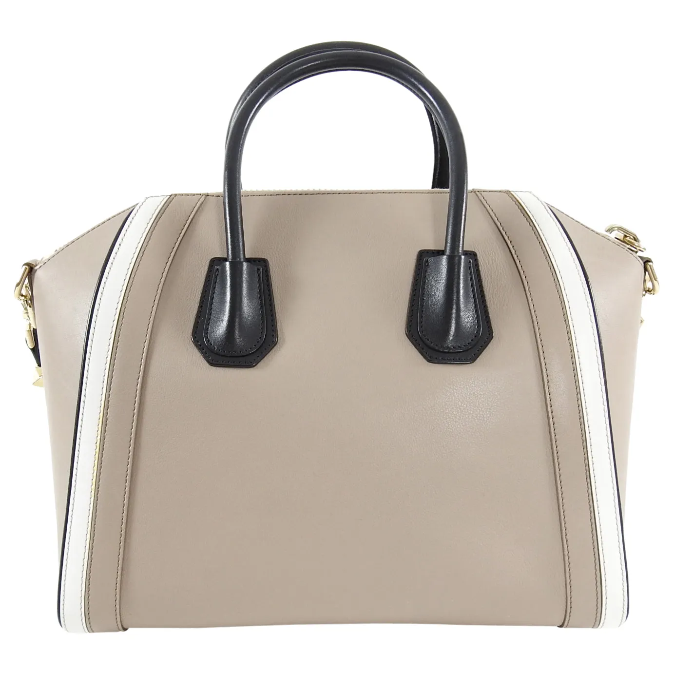 Givenchy Tricolor Antigona Large Bag - black, taupe, white