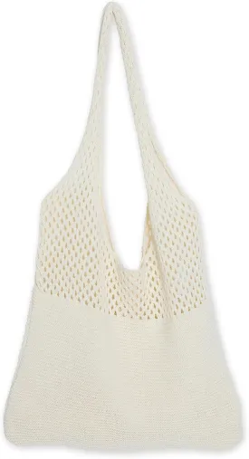 Hadley Wren Womens Knit Market Beach Tote Bag, Over Shoulder Vacation Handbag