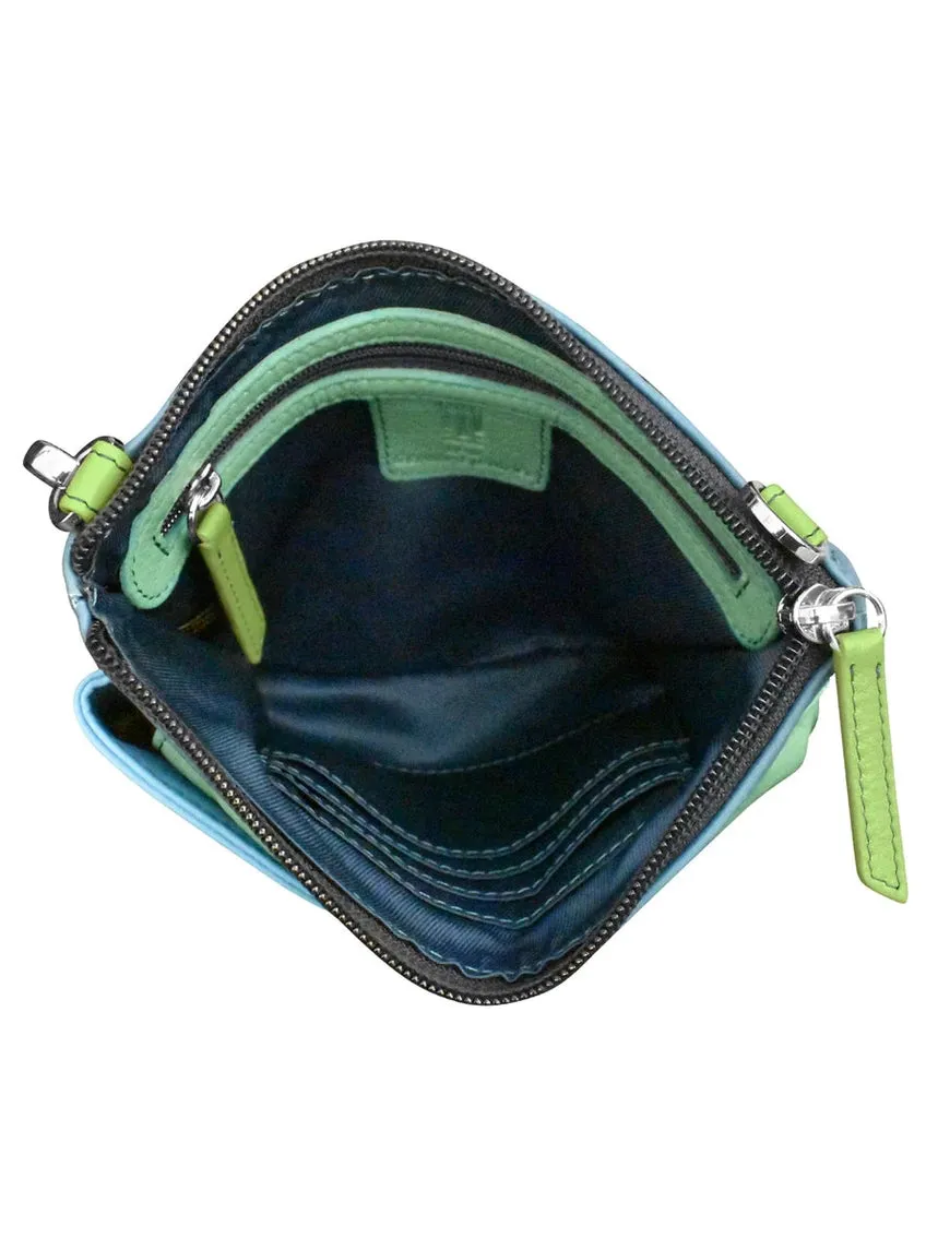 Handbag Cell Phone Serenity Multi Leather RFID Blocking 6040