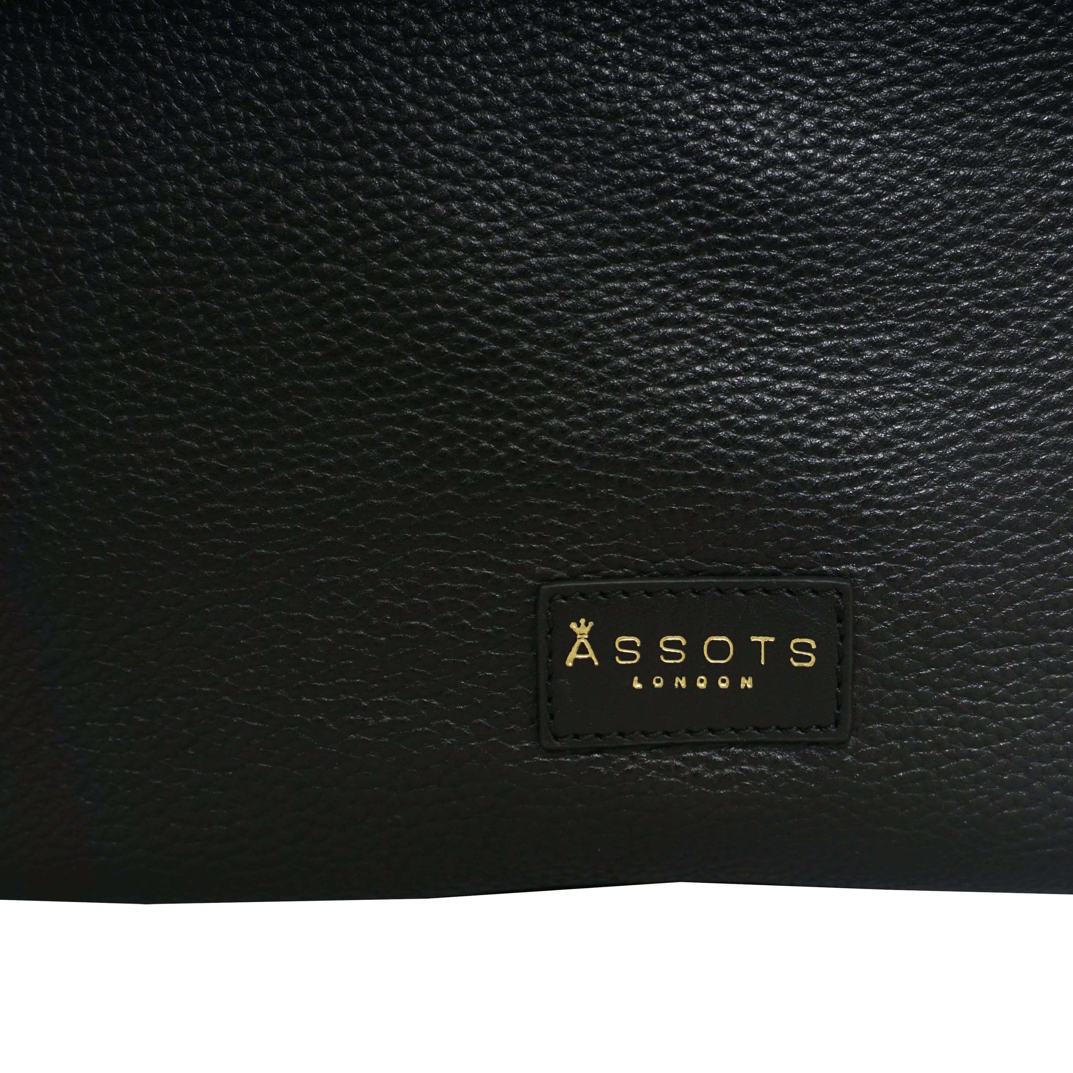 'Harriet' Black Pebble Grain Real Leather Slouchy Hobo Bag