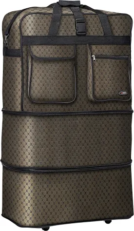HiPack Wheel Bag Rolling Duffel Bag 30 inch Brown (PW30 Brown)