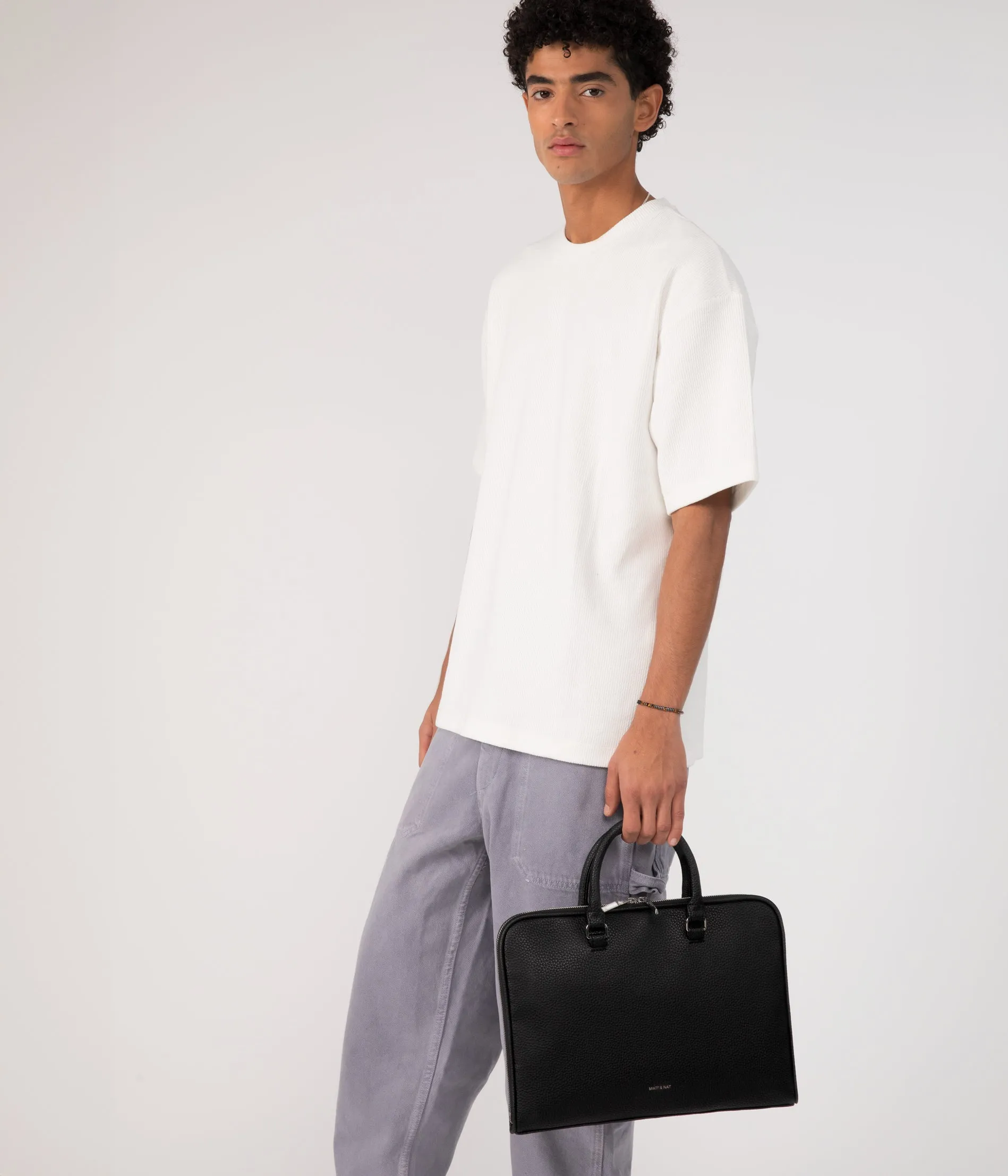 HOLDER Slim Vegan Briefcase - Purity