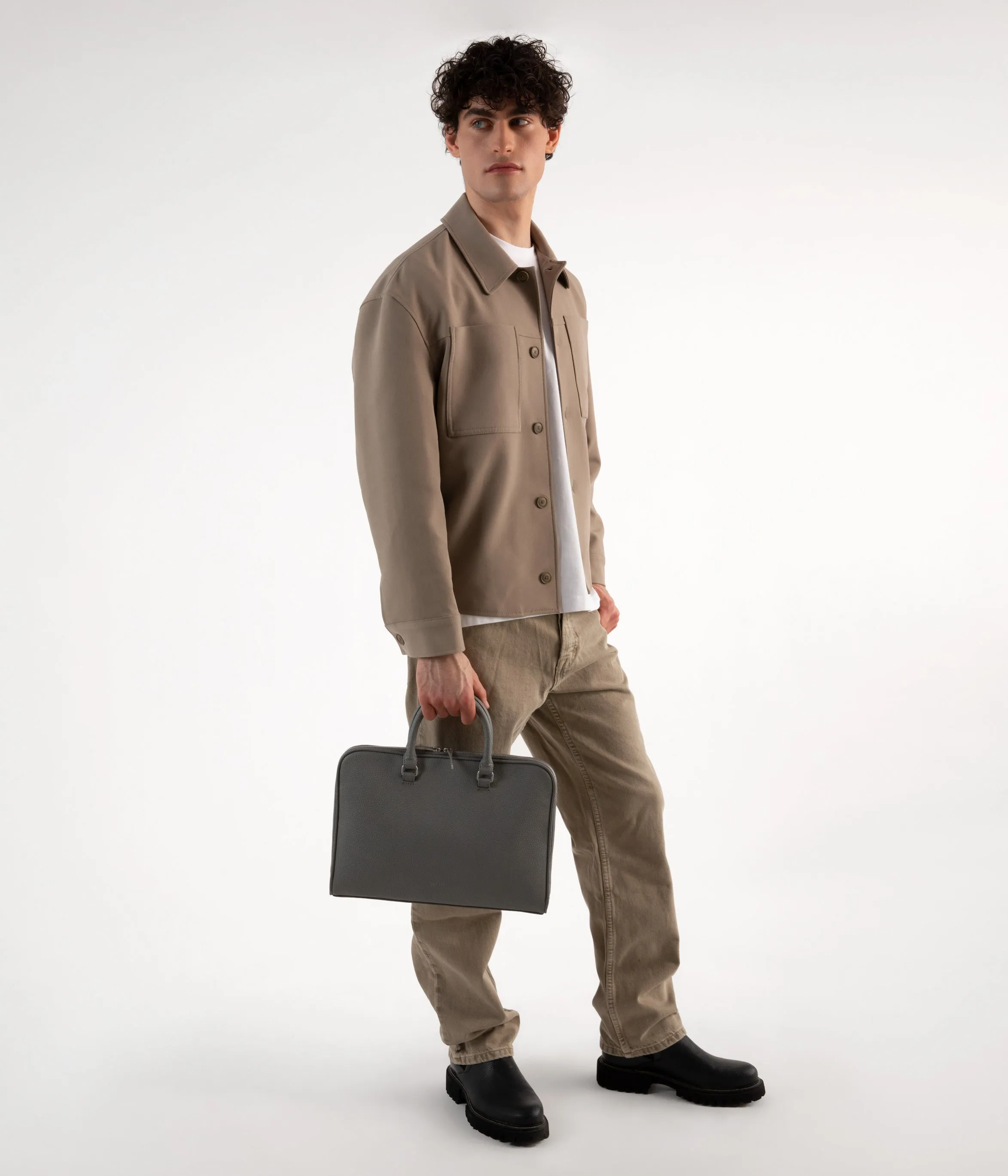 HOLDER Slim Vegan Briefcase - Purity