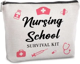 Inspirational Gifts for Women Nursing Gifts Travel Makeup Bag Funny Gifts for Nurse Practitioner Nurses Week Nurse Assistant Graduation Gifts Nursing Survival Kit