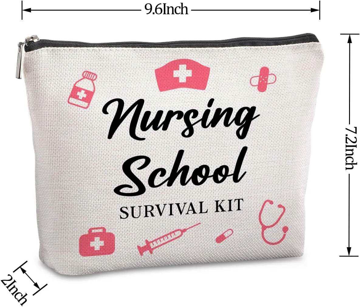Inspirational Gifts for Women Nursing Gifts Travel Makeup Bag Funny Gifts for Nurse Practitioner Nurses Week Nurse Assistant Graduation Gifts Nursing Survival Kit