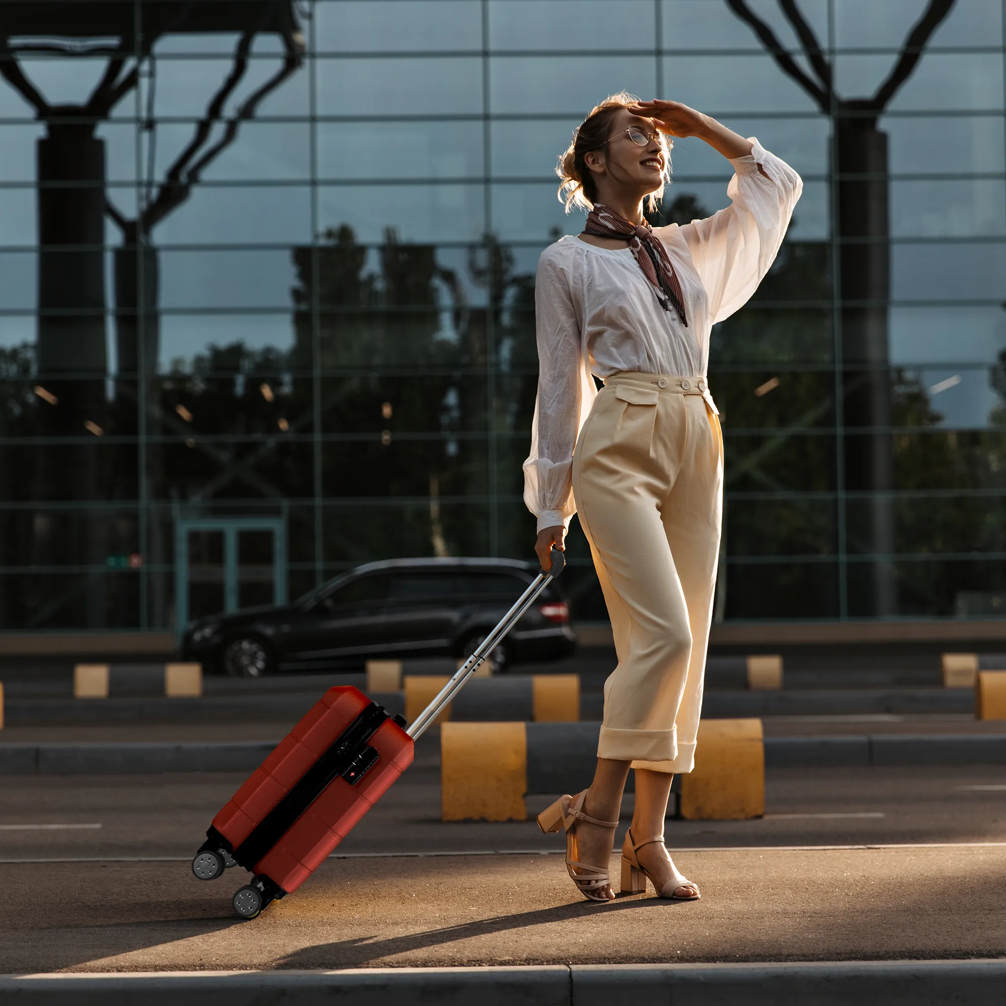 Jetset 15" Underseat Suitcase in Red