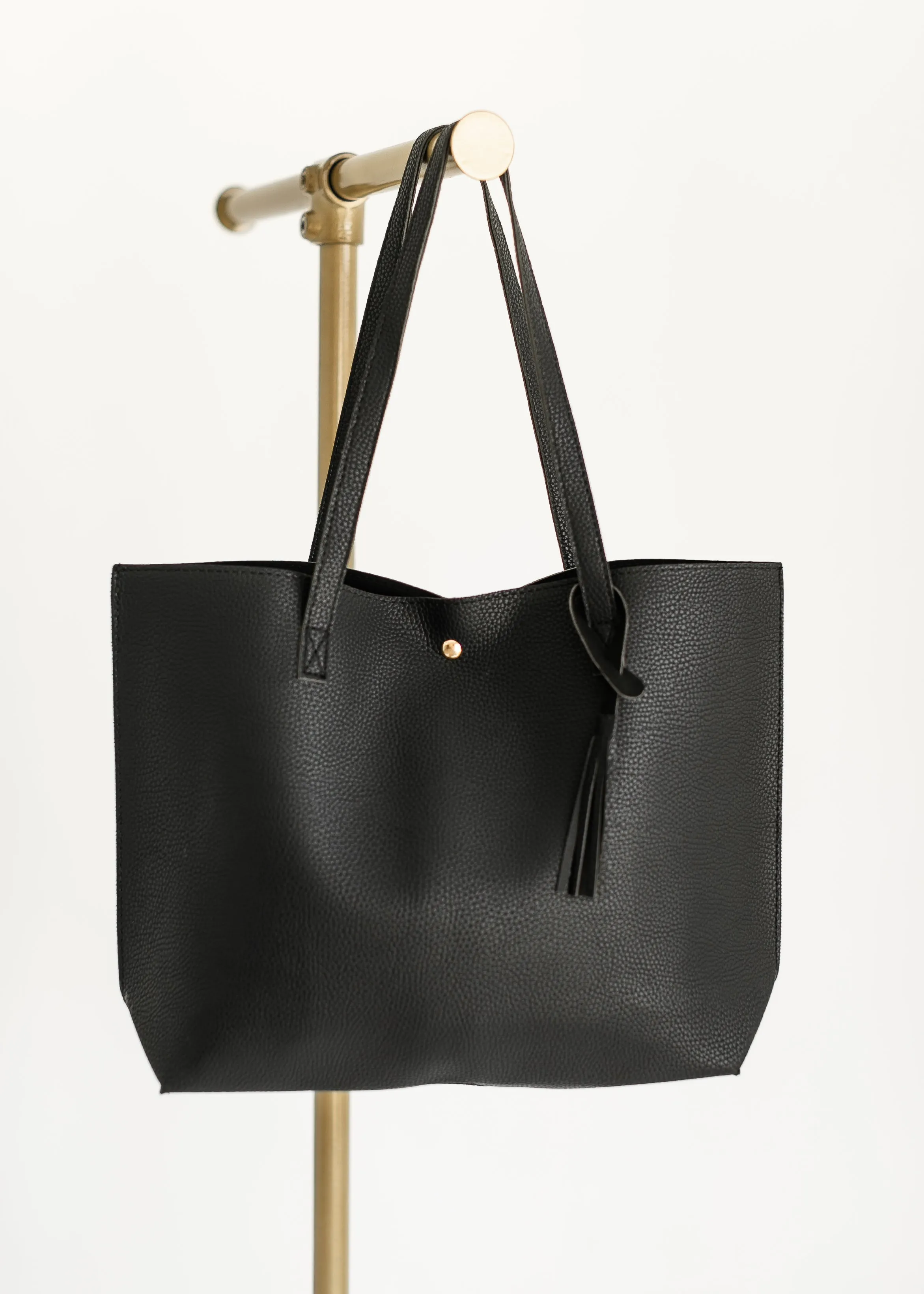Large Vegan Leather Tote Bag - FINAL SALE