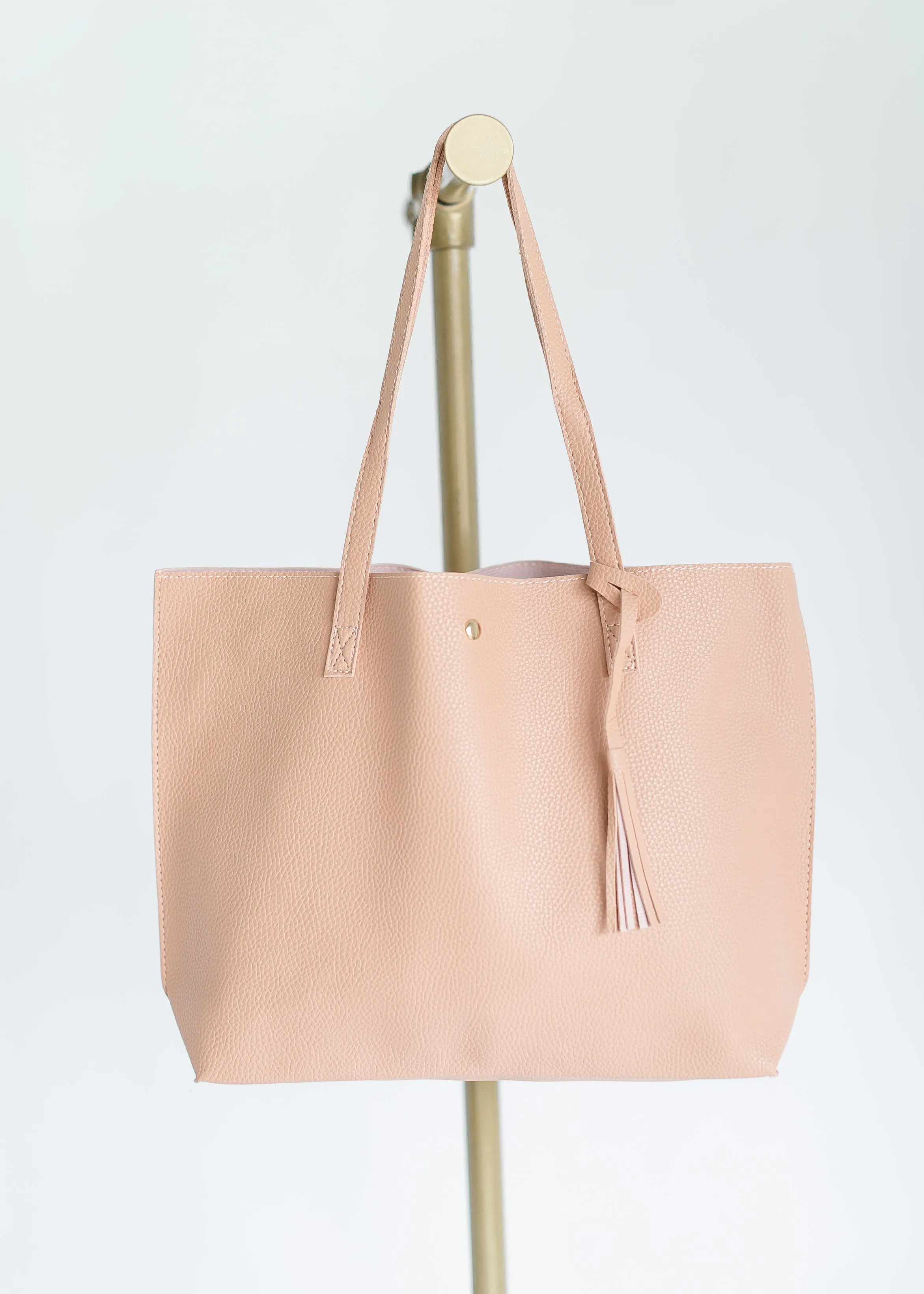 Large Vegan Leather Tote Bag - FINAL SALE