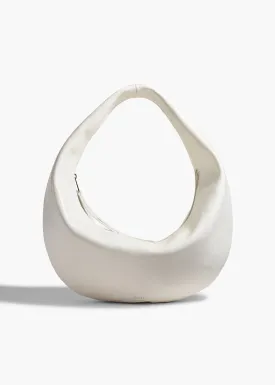 Medium Olivia Hobo in Optic White Crackle Patent Leather