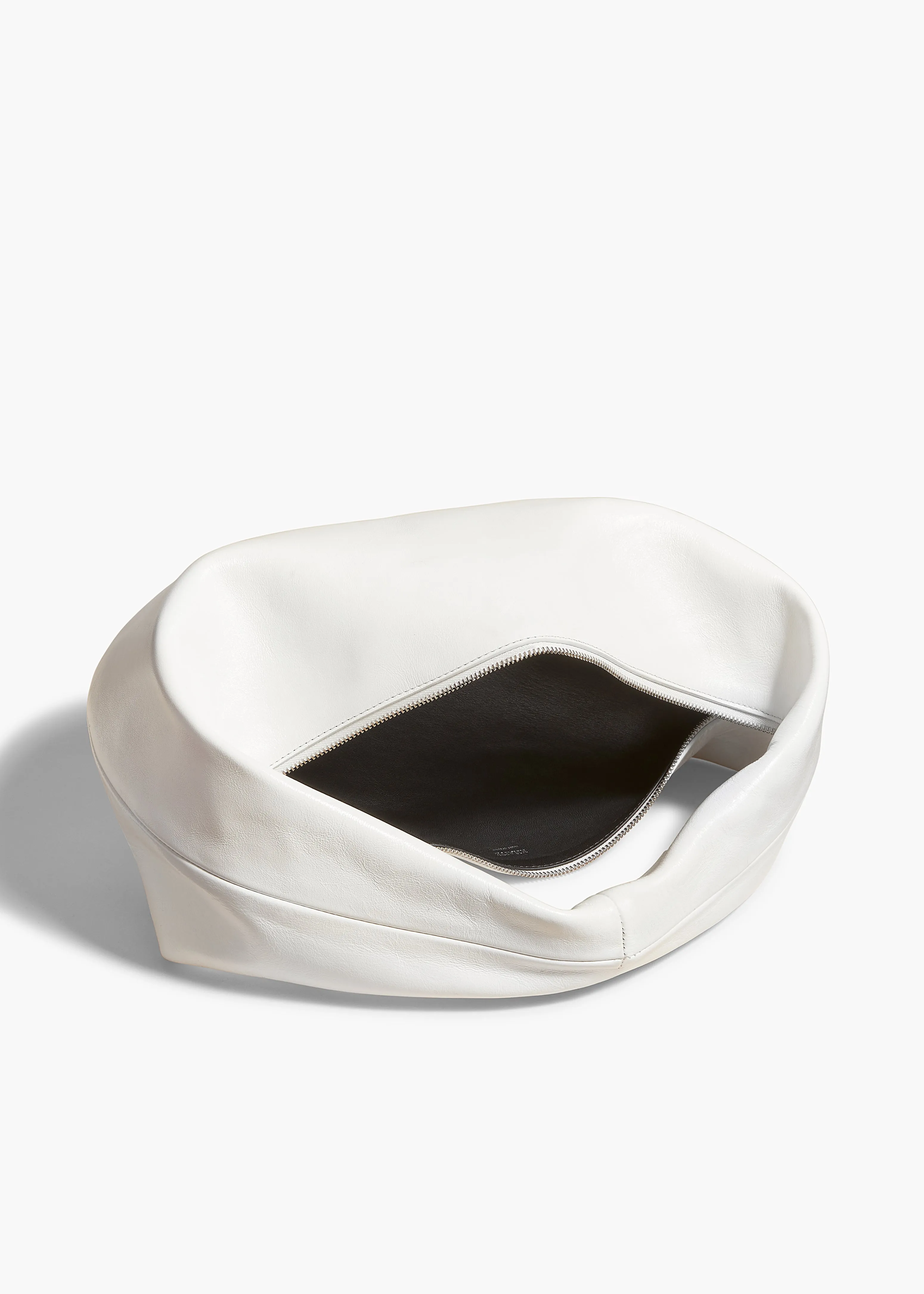 Medium Olivia Hobo in Optic White Crackle Patent Leather
