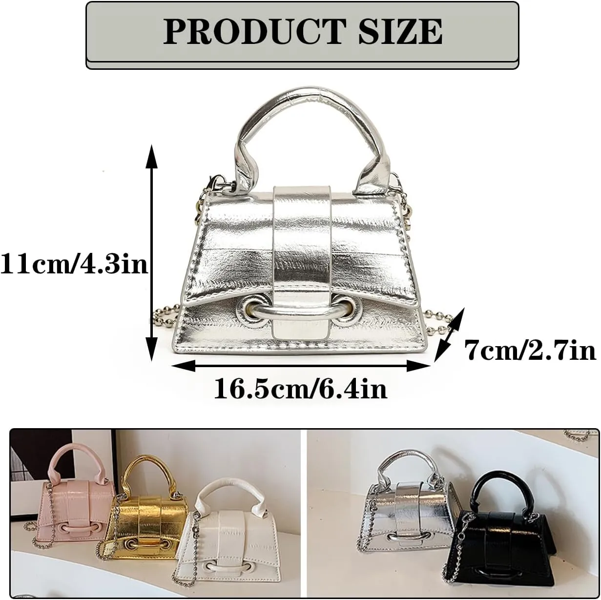 Mini Crossbody Bags Women's Y2K Purses Top Handle Crossbody Bag Clutch Shoulder Handbag for Cocktail Party Prom Wedding