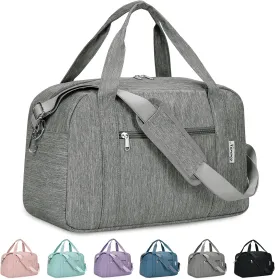 Narwey 18" Carry on Bag Underseat Luggage for Airplane Spirit Airlines Personal Item Bag Travel Duffel Bag Small Gym Bag Weekender Overnight Bag with Wet Pocket for Women and Men (Grey)