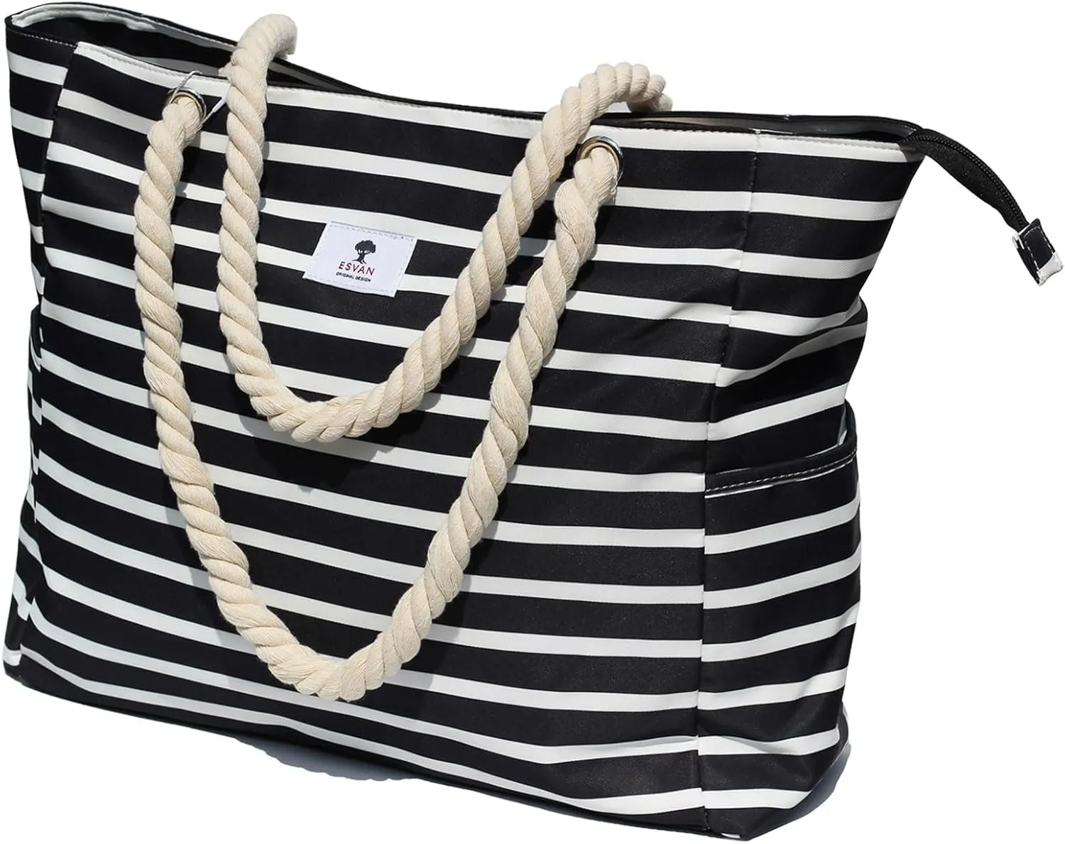 OVERSIZE BEACH BAG Large Tote Bag for Women Waterproof Sandproof with Dry Wet Compartment for Pool Gym Travel