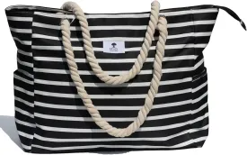 OVERSIZE BEACH BAG Large Tote Bag for Women Waterproof Sandproof with Dry Wet Compartment for Pool Gym Travel