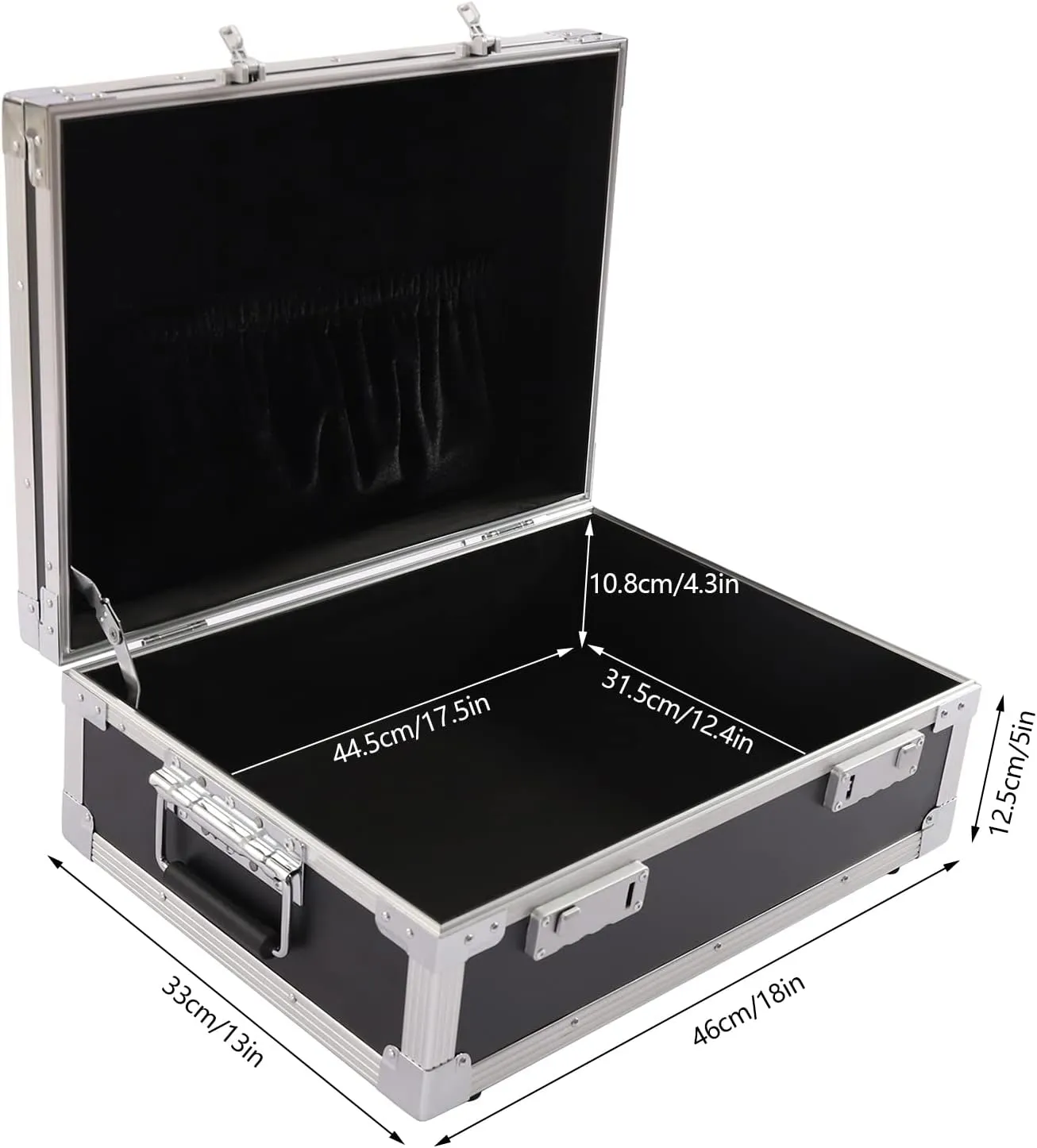 Portable Storage Locking Box, Aluminum Storage Case with Code Lock, Aluminum Briefcase, Medicine Box, Lock Boxes for Personal Items, Cash, Laptop