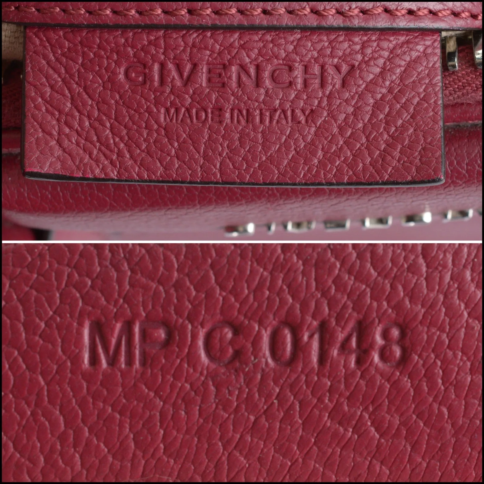 RDC14237 Authentic GIVENCHY Dark Red Sugar Goatskin Antigona PM Bag