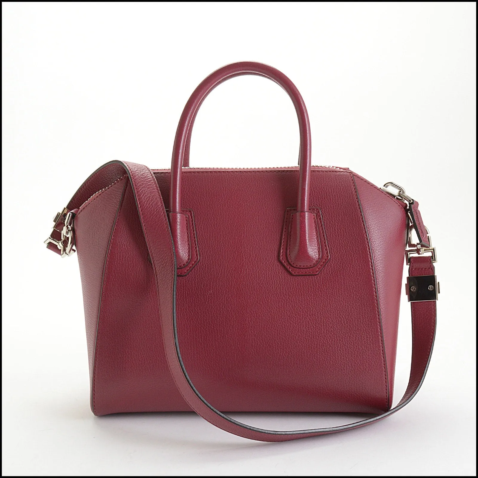 RDC14237 Authentic GIVENCHY Dark Red Sugar Goatskin Antigona PM Bag