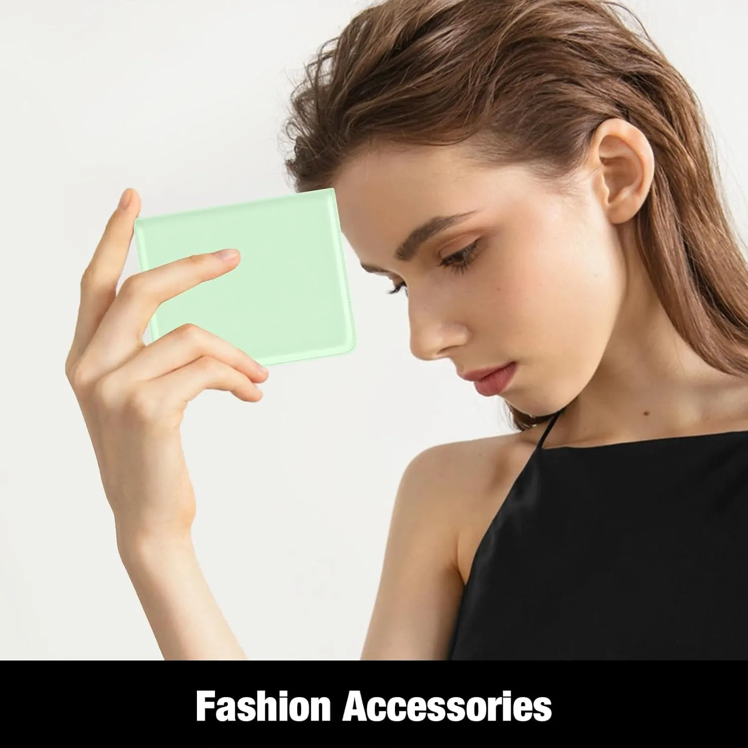Rouidr Womens Wallet, RFID Small Slim Wallet for Women, Cute Bifold Leather Pocket Credit Card Holder Ladies Mini Purse with Zipper Coin Pocket & ID Window, Green