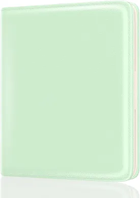 Rouidr Womens Wallet, RFID Small Slim Wallet for Women, Cute Bifold Leather Pocket Credit Card Holder Ladies Mini Purse with Zipper Coin Pocket & ID Window, Green