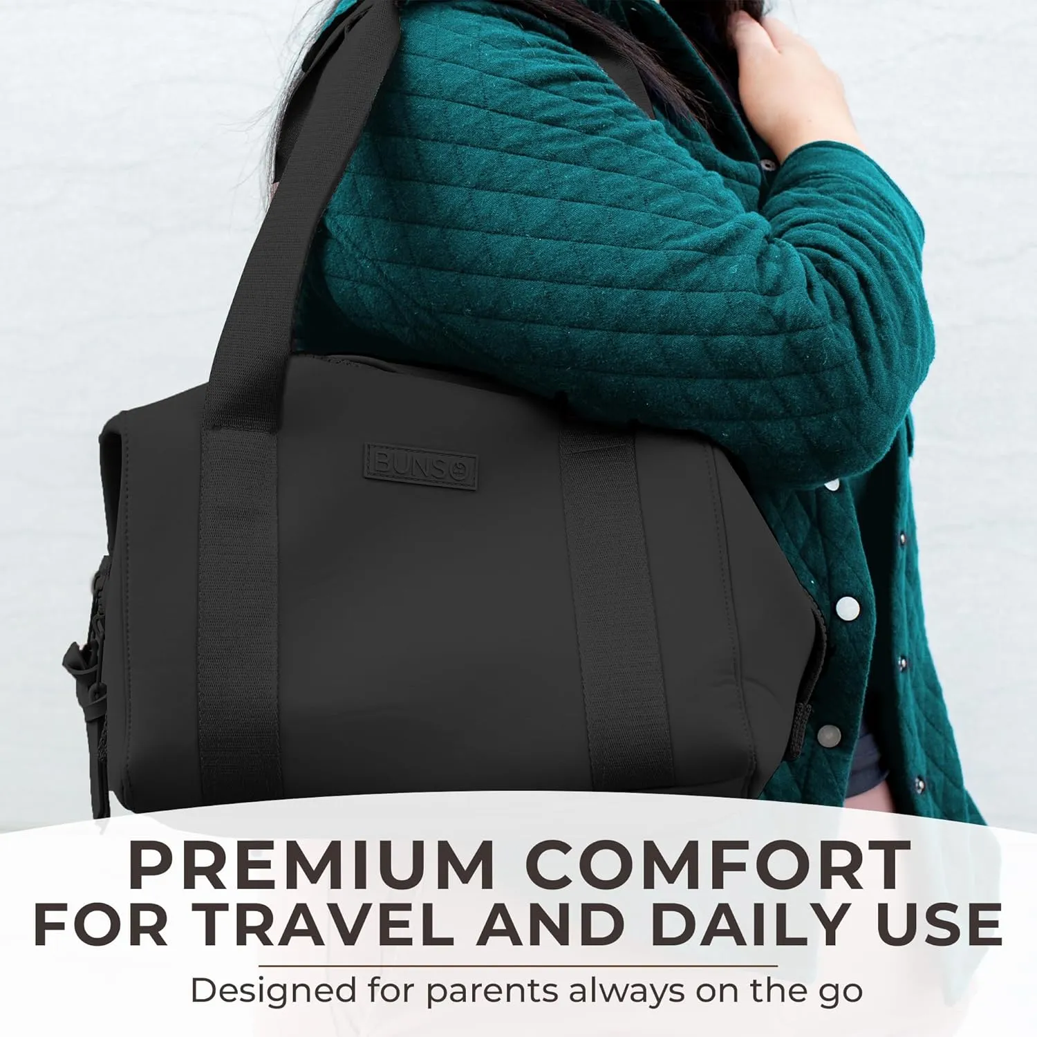 Small Diaper Bag Tote - 12 x 7 x 8 Inches Premium Neoprene Baby Diaper Bag with Portable Changing Pad & Pouch - Lightweight and Water-Resistant Diaper Bags