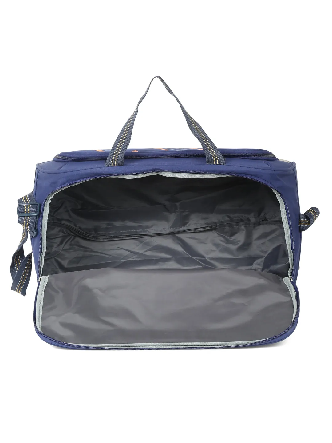 Teakwood Leather Navy Blue Printed Large Duffel Bag