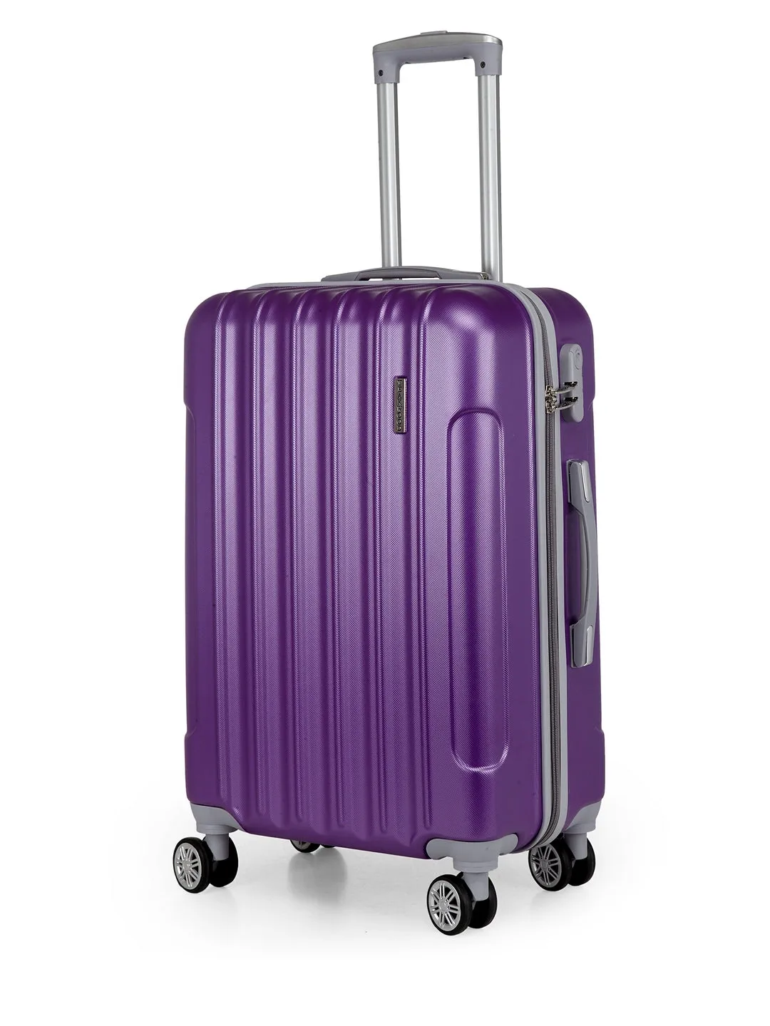 Teakwood Unisex Purple Trolley Bag - Large