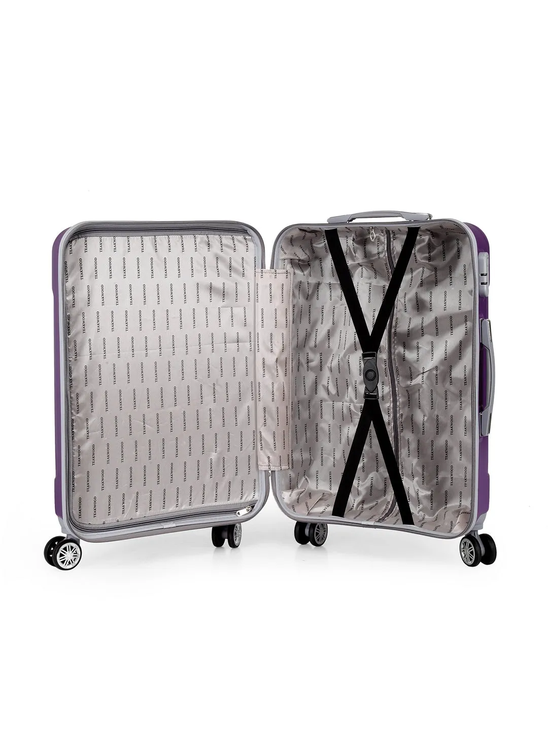 Teakwood Unisex Purple Trolley Bag - Large