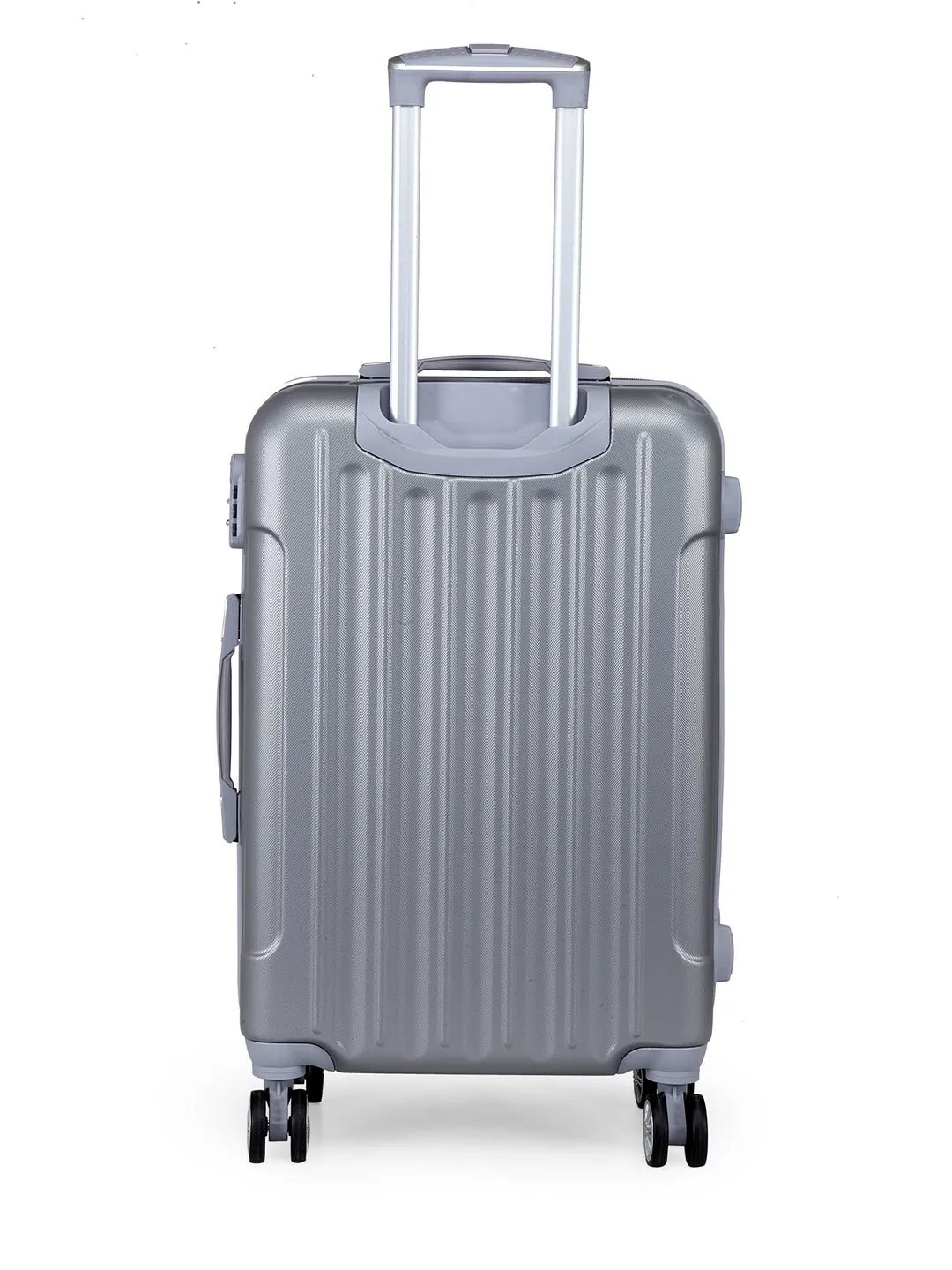 Teakwood Unisex Silver Trolley Bag - Large