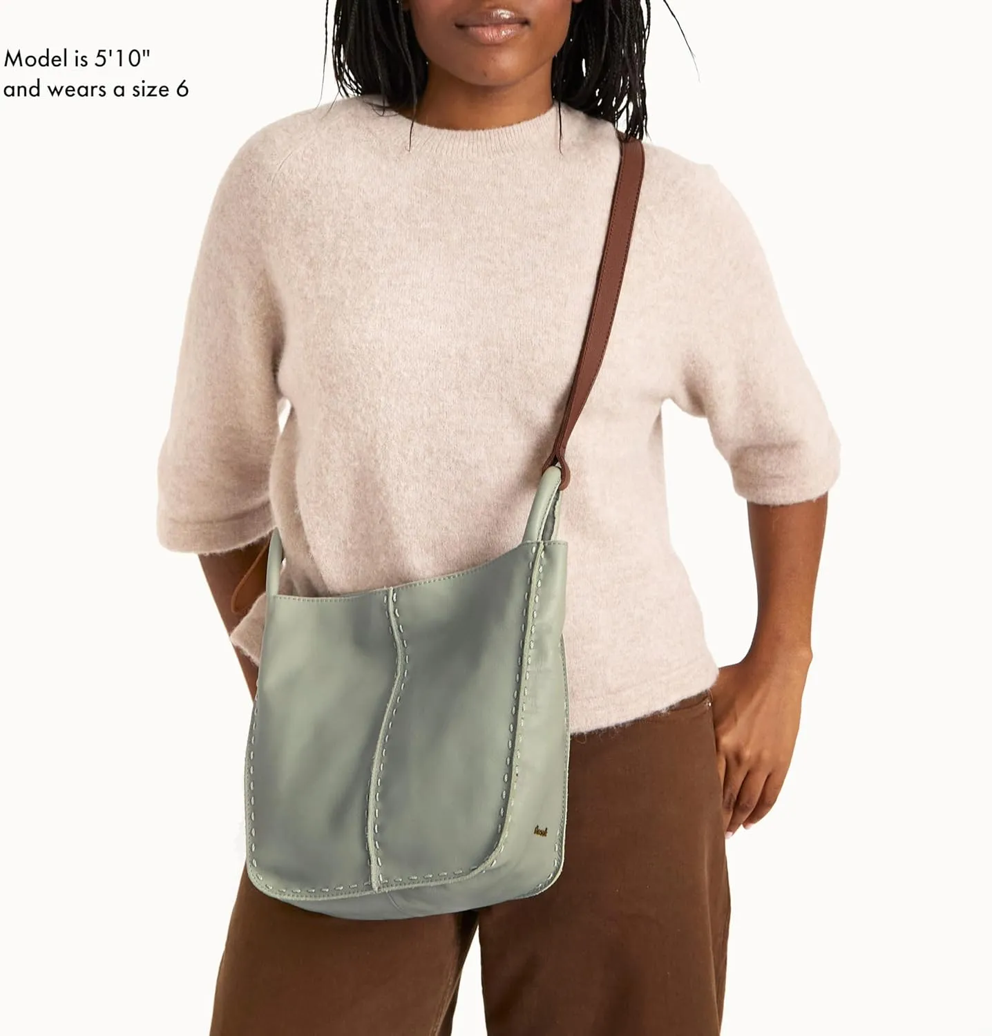 The Sak Los Feliz Crossbody Purse - Women's Leather Handbag For Everyday & Travel - Cross Body With Adjustable Shoulder Strap