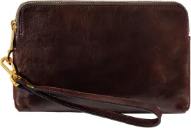 Time Resistance Leather Clutch for Men - Organizer Bag for Men - Wrist Bag - Briefcase Handmade in Italy - Gift Box Included
