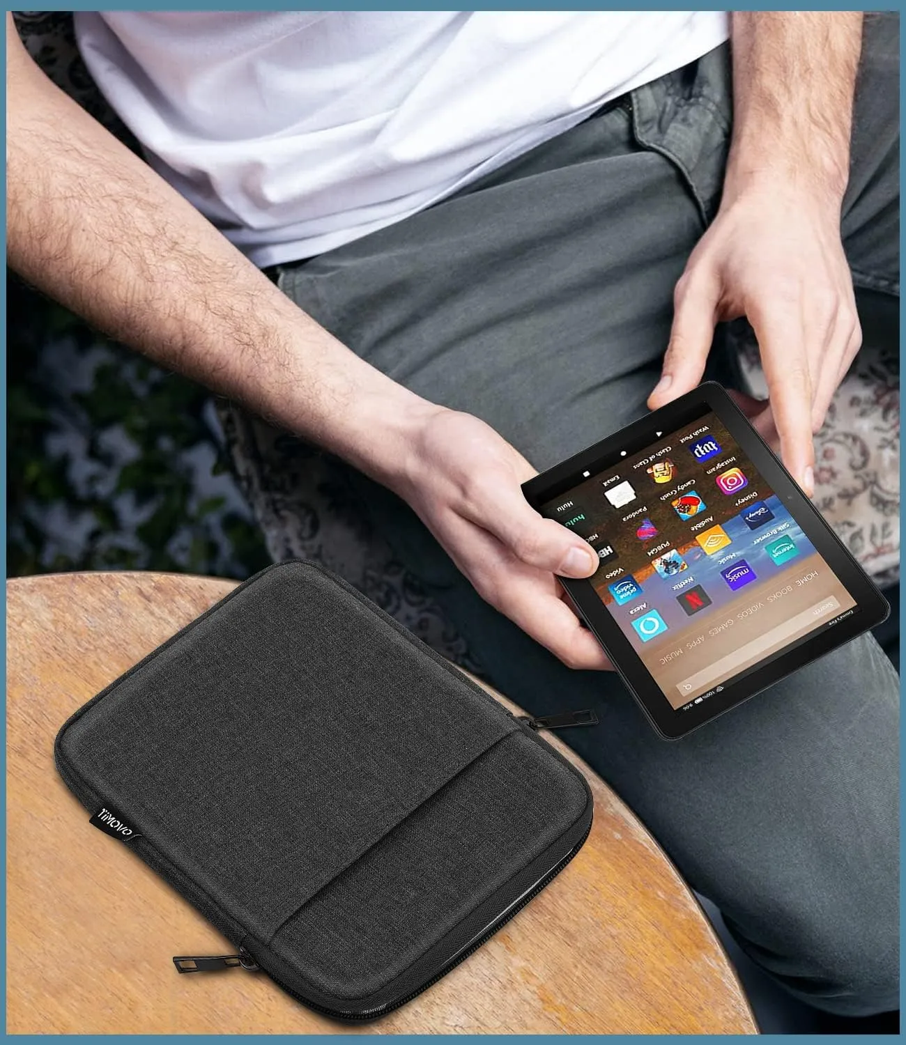TiMOVO Tablet Sleeve Case Fits All-New iPad Mini 7 (A17 Pro, 2024), iPad Mini 6 (8.3-Inch, 2021), iPad Mini 5/4/3/2/1, Protective iPad Mini Carrying Pouch Bag Case, Space Gray