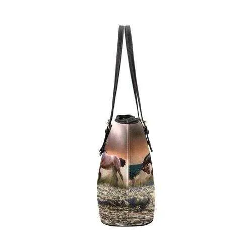Tote Bags, Brown And Black Wild Horses Style Tote Bag