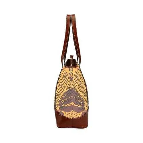 Tote Bags, Brown Autumn Style Large Tote Bag