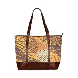 Tote Bags, Brown Autumn Style Large Tote Bag