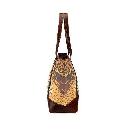 Tote Bags, Brown Autumn Style Large Tote Bag