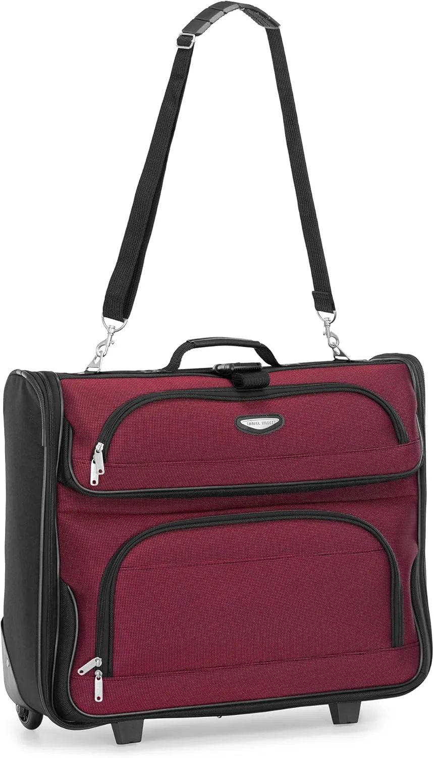 Travel Select Amsterdam Business Rolling Garment Bag, Red, One Size