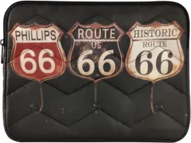 USA Historic Route 66 Computer Sleeve Bag,Waterproof Laptop Case 13-14 in,Protective Laptop Cover Briefcase Bags Shockproof for Women Men Office