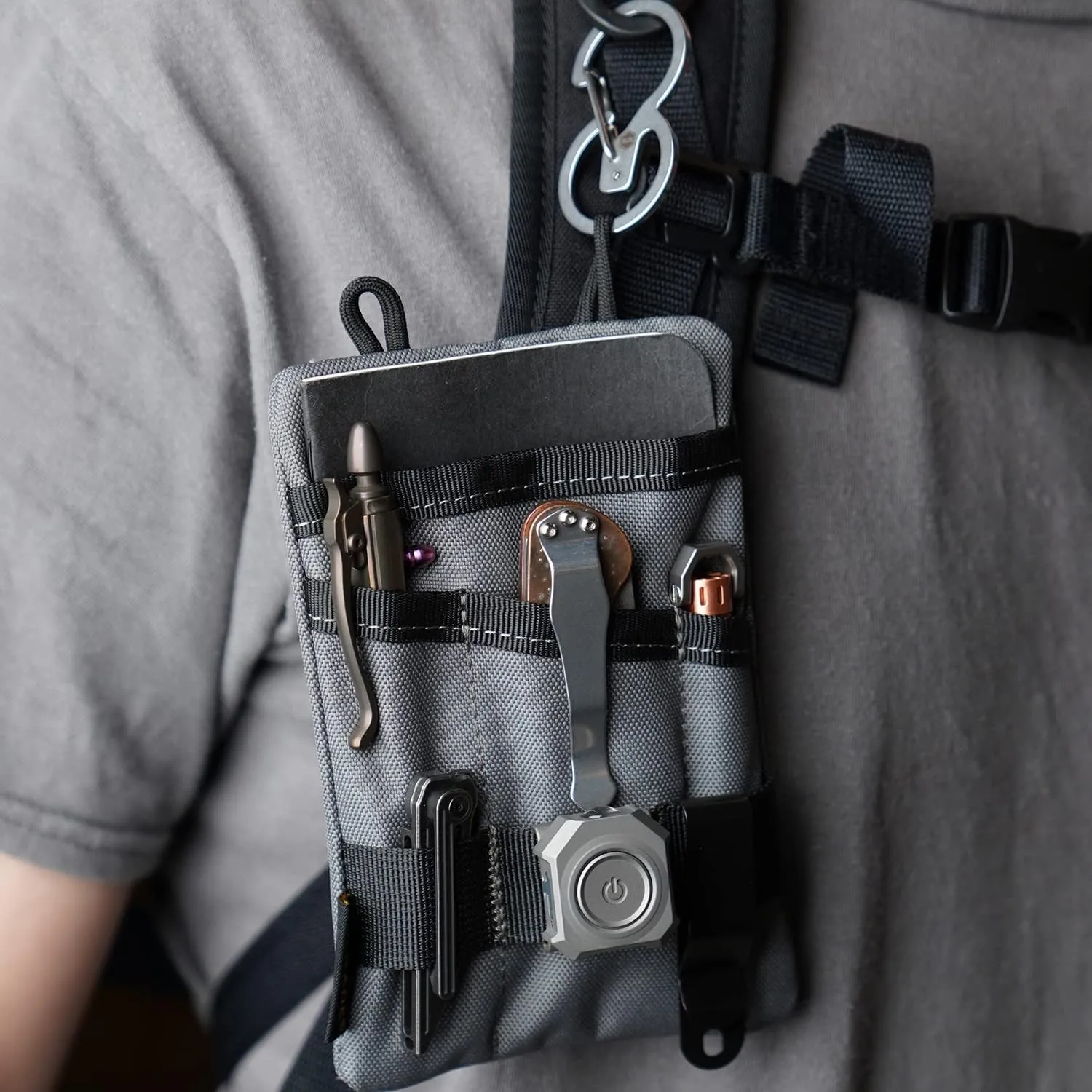 VIPERADE VE1 Pocket Organizer, EDC Pouch for Men, EDC Organizer Storage EDC Gears, Multitool Pocket Pouch Hold Your Flashlight/Pocket Knife, Pen, Notebook